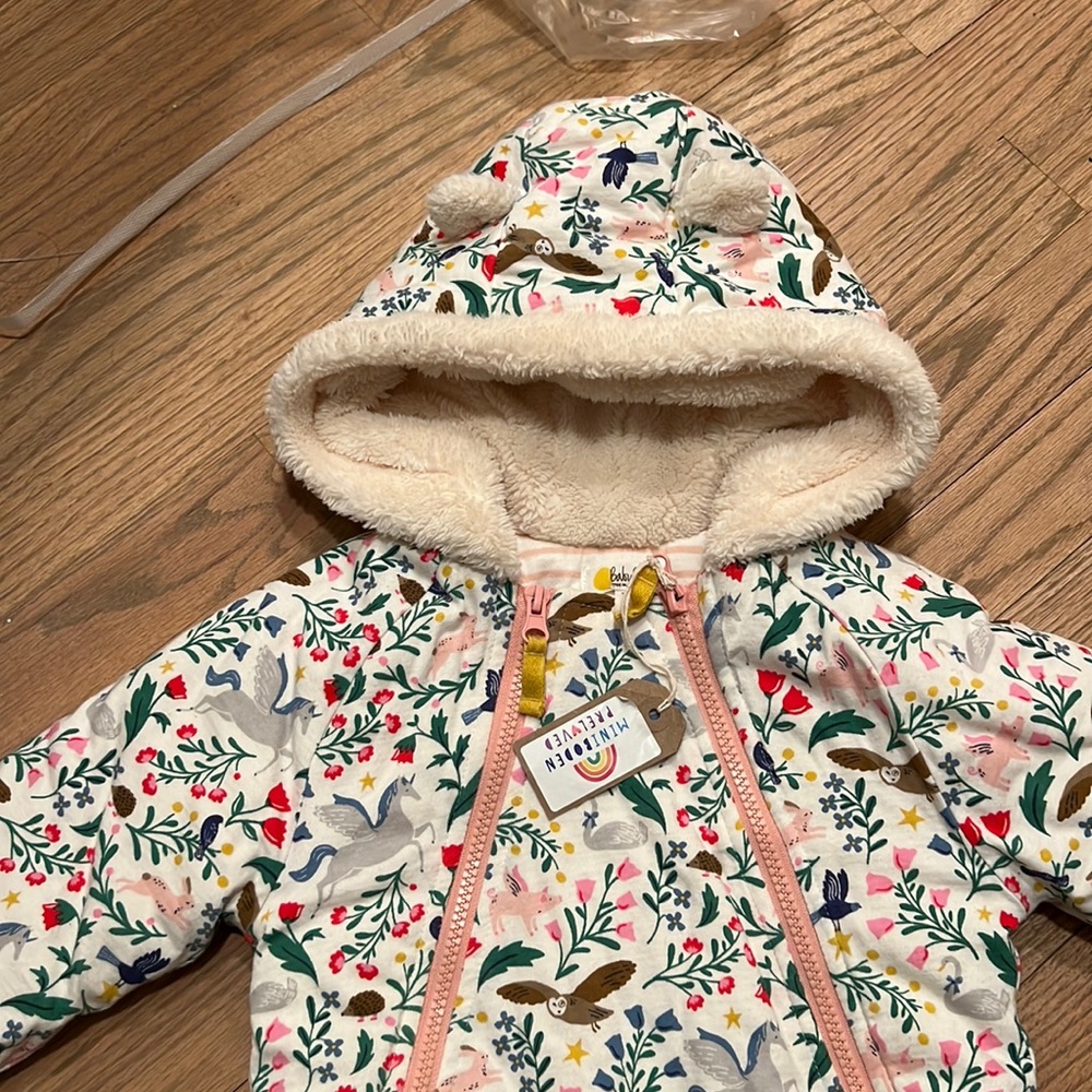 Mini Boden snowsuit size 2-3 woodland